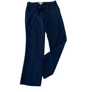 Banana‎ Republic Navy Blue Belted Tie Waist Dress Pants Women’s Sizec4